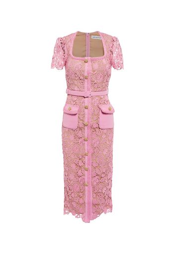 Guipure lace midi dress