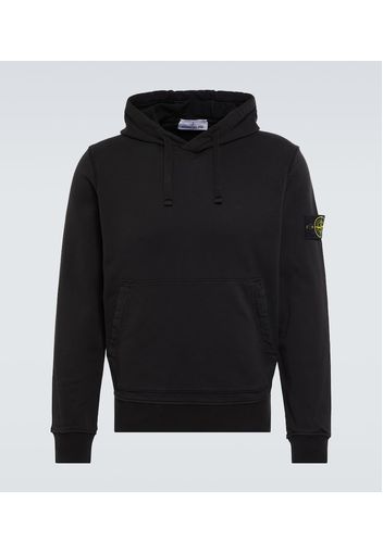 Logo patch cotton hoodie