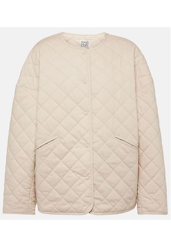 Quilted single-breasted cotton jacket