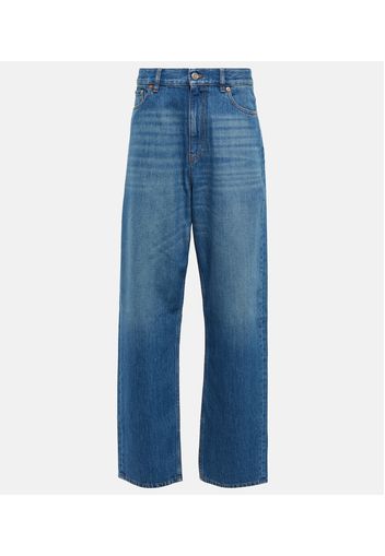 Low-rise straight jeans