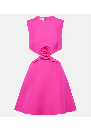 CrÃªpe Couture cutout minidress