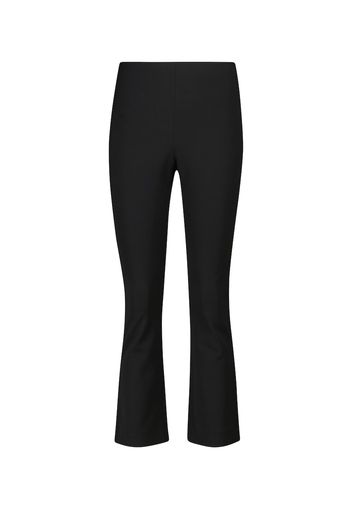 Mid-rise cropped kick-flare pants