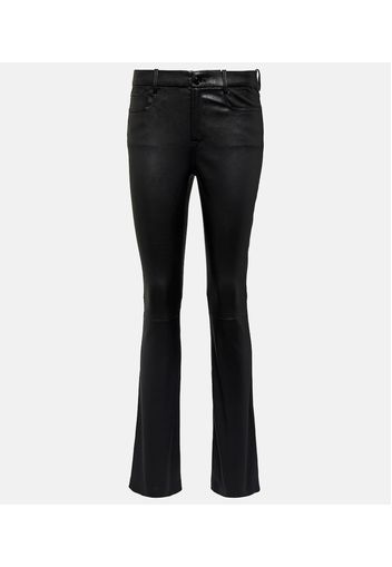 Slim leather pants