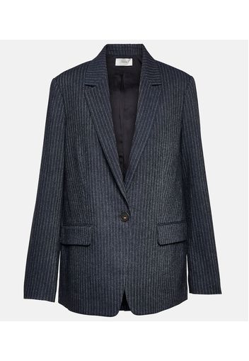 Pinstripe flannel blazer