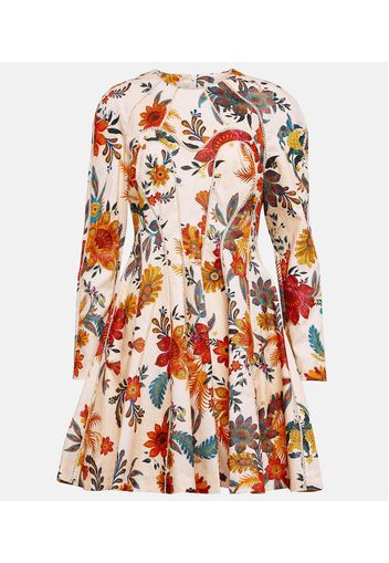 Ginger floral linen minidress