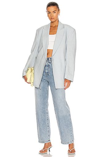 Acne Studios Belted Blazer in Baby Blue