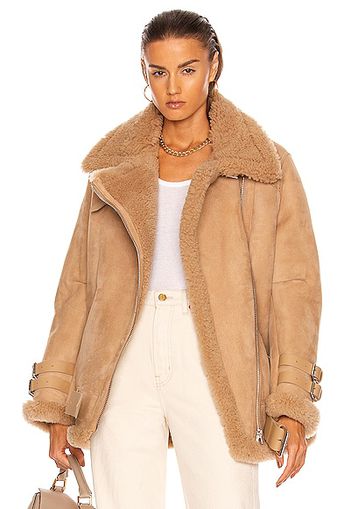 Acne Studios Suede Velocite Jacket in Beige