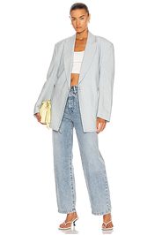 Acne Studios Belted Blazer in Baby Blue