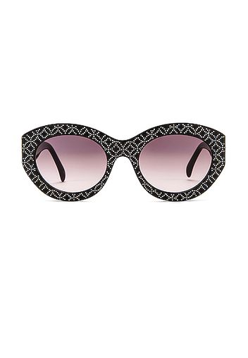 ALAÏA Almond Stud Sunglasses in Black