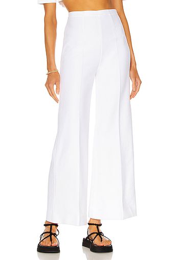 ALAÏA Large Raphia Pant in White