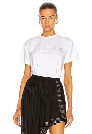 ALAÏA Edition 2004 T Shirt with Flower Print in White