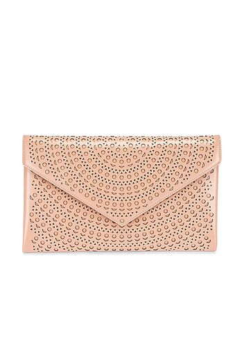 ALAÏA Oum 26 Leather Laser Cut Clutch