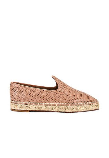 ALAÏA Flat Espadrilles in Blush