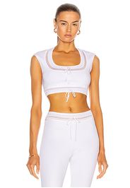 ALAÏA Edition 1993 The Lace Knit Crop Top in White
