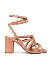 ALAÏA Chamois Minimal Sandals in Neutral