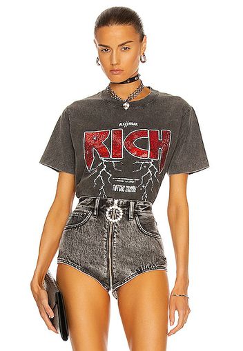 Alessandra Rich Anniversary T-Shirt in Grey