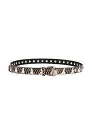 Alessandra Rich crystal-buckle belt - White