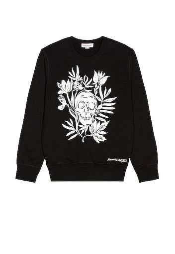 Alexander McQueen Skull Print Sweatshirt in Black