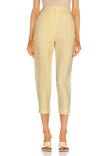 Alexander McQueen High Waist Slim Pant in Yellow