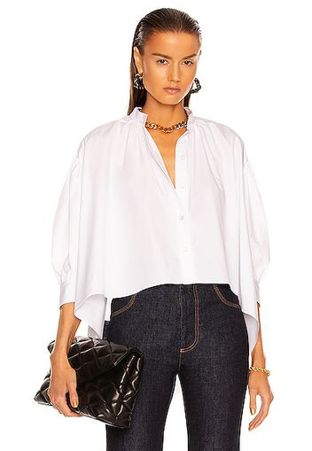 Alexander McQueen Cocoon Asymmetrical Shirt in White