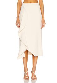 Alexander McQueen Midi Skirt in Ivory