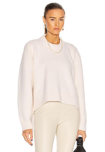 Alexander Wang Drape Back Mock Neck Sweater in White,Neutral