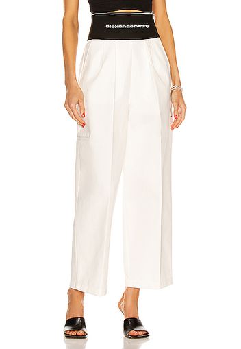 Alexander Wang Logo Carrot Pant in White