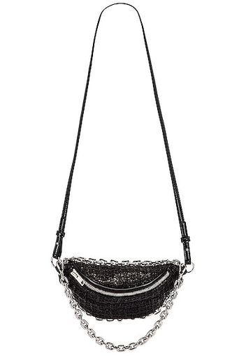 Alexander Wang Attica Soft Hybrid Tweed Fanny Pack in Black