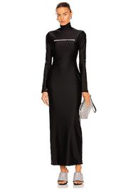 Alexander Wang Diamante Turtleneck Dress in Black