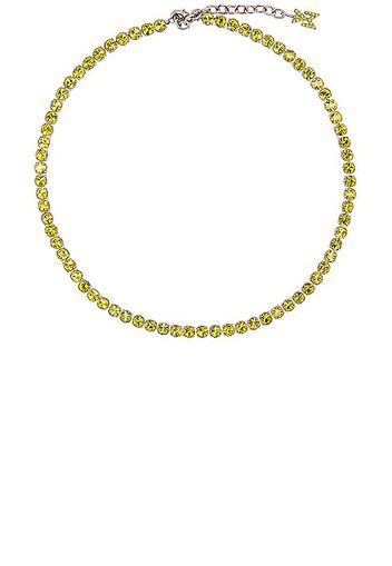 AMINA MUADDI Tennis Necklace in Yellow