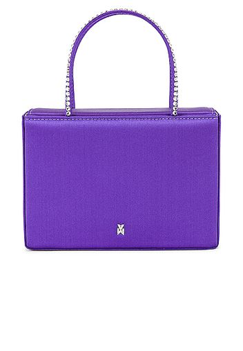 AMINA MUADDI Gilda Crystal Satin Bag in Purple