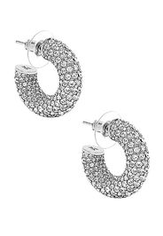 AMINA MUADDI Cameron Hoop Mini Earrings in Metallic Silver