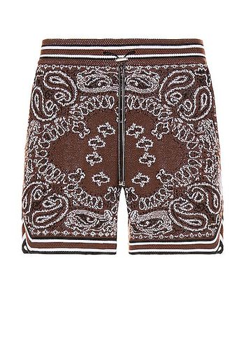 Amiri Bandana B-Ball Shorts in Brown