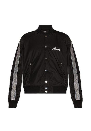 Amiri Satin Hardcore Track Bomber in Black