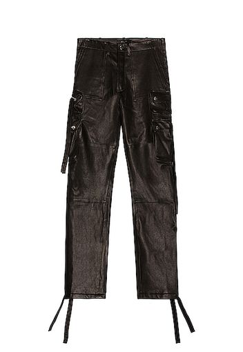 Amiri Leather Tactical Pant in Black