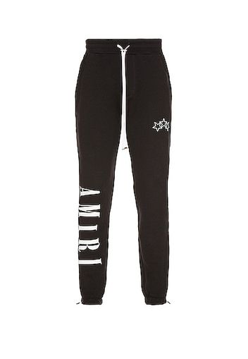 Amiri Vertical Logo Sweatpant in Black