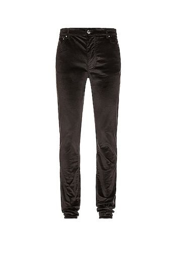 Amiri Velour Skinny Stack in Black