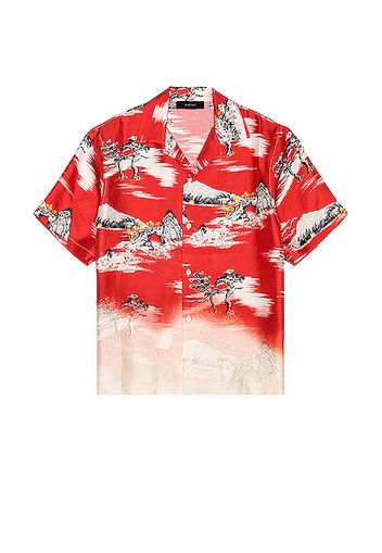 Amiri Faded Aloha Short Sleeve in Red