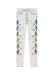 Amiri Grateful Dead Embroidery Jean in Denim Light