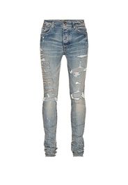 Amiri Logo Applique Jean in Blue