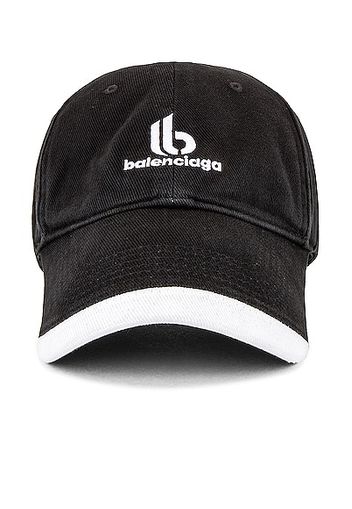 Balenciaga Double B Cap in Black