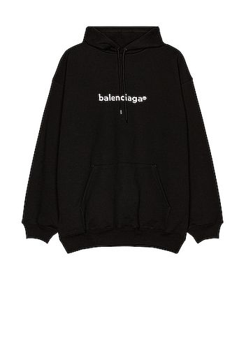 Balenciaga Medium Fit Hoodie in Black