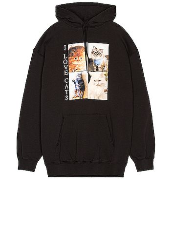 Balenciaga I Love Cats Hoodie in Black