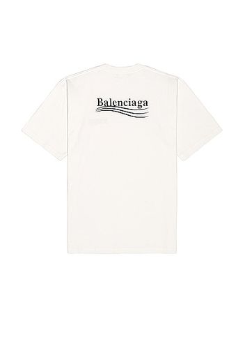 Balenciaga Large Fit Tee in White