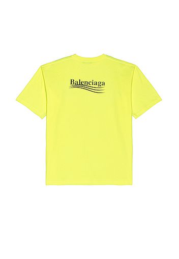 Balenciaga Large Fit Political Tee in Yellow
