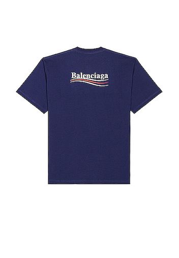 Balenciaga Large Fit Tee in Blue