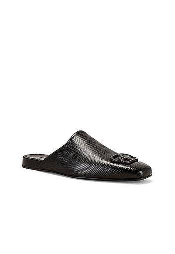 Balenciaga Cosy BB Lizard Effect Mule in Black