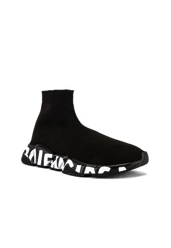 Balenciaga Speed Lt Graffiti Sneaker in Black