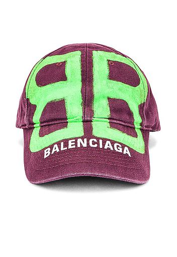 Balenciaga BB Sprayed Cap in Purple