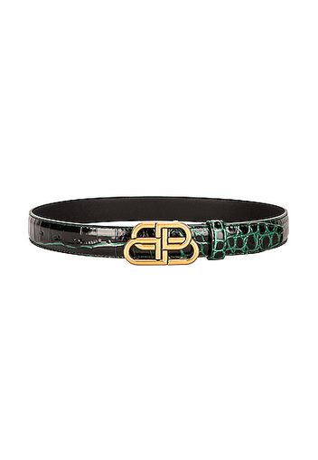 Balenciaga BB Thin Belt in Green